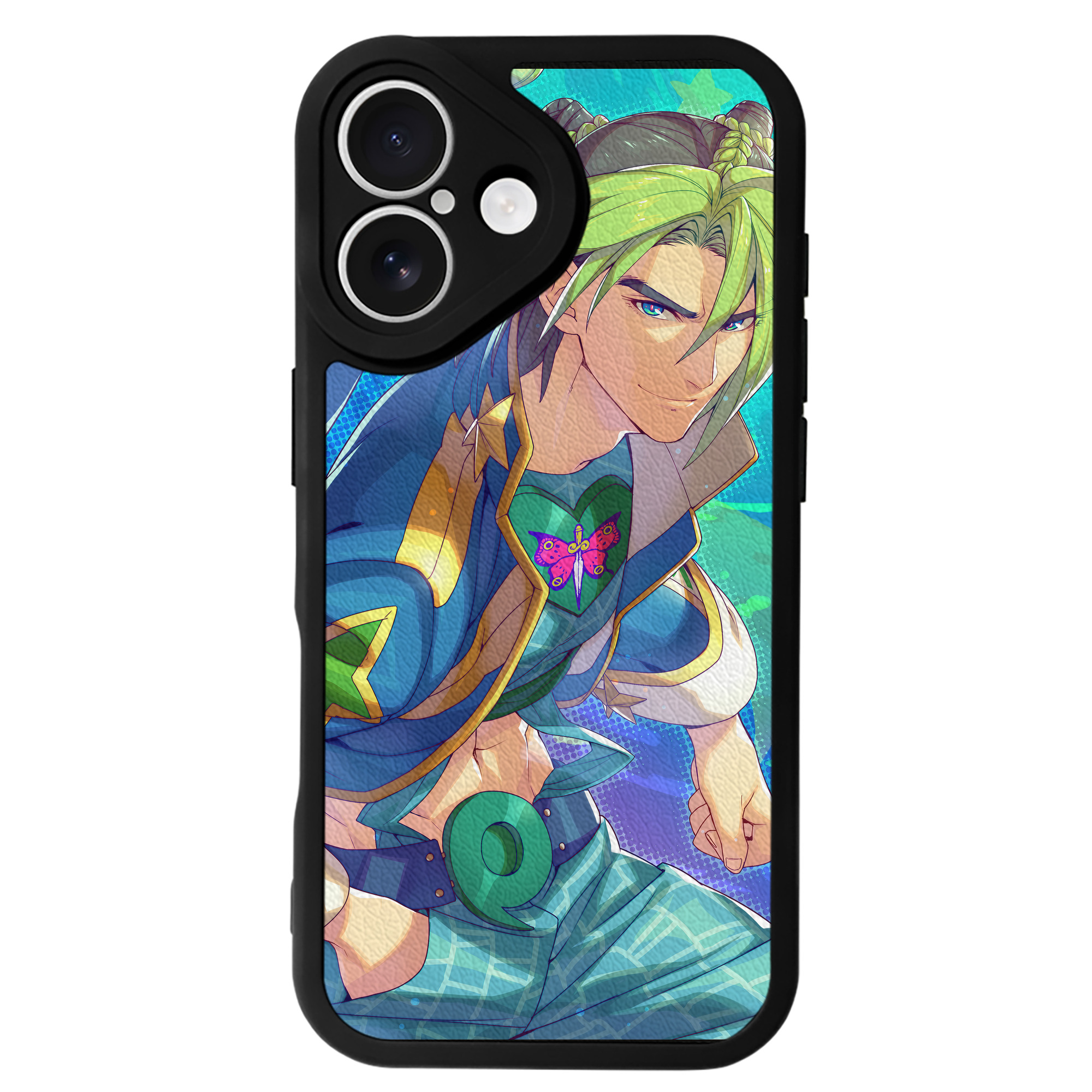 （画像用） ジョジョの奇妙な冒険 JoJo's Bizarre Adventure 【iPhone 16シリーズ対応】シリコンスマホケース（レザー調） 材質：シリコン